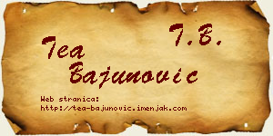 Tea Bajunović vizit kartica